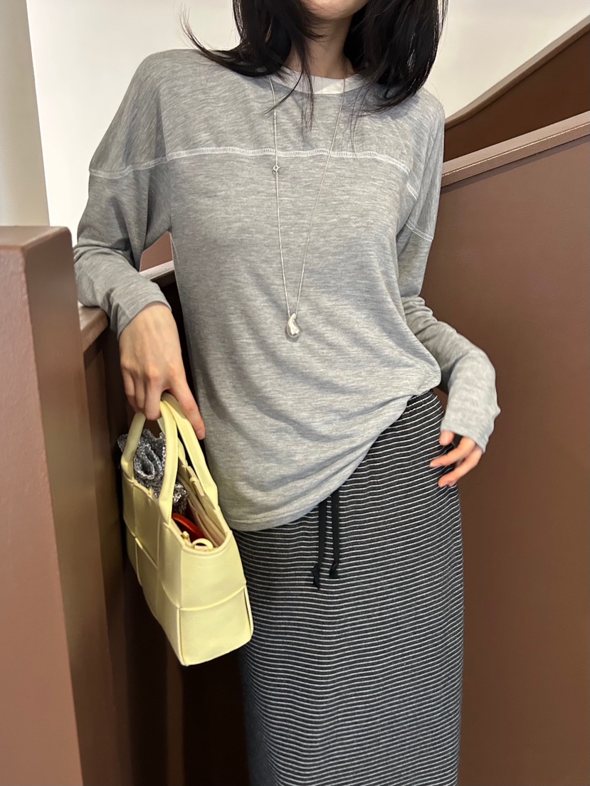 ME MO韓國代購女裝新品26春夏熱賣休閑人氣長袖T恤不含包ME MO長袖T恤圖色3