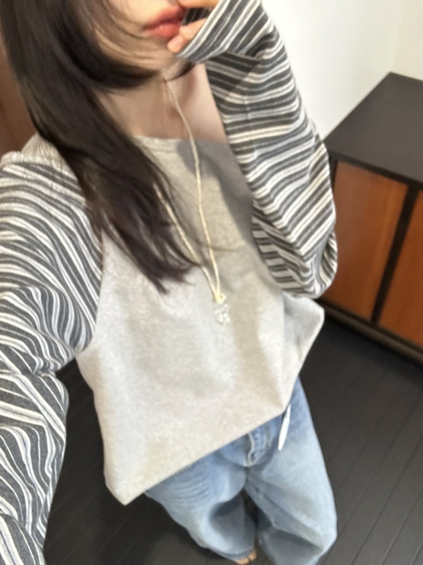 ME MO東大門代購女士新款休閑時尚熱賣推薦人氣26春夏長袖T恤ME MO長袖T恤