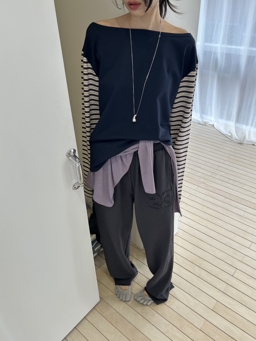 ME MO東大門代購女士新款休閑時尚熱賣推薦人氣26春夏長袖T恤ME MO長袖T恤