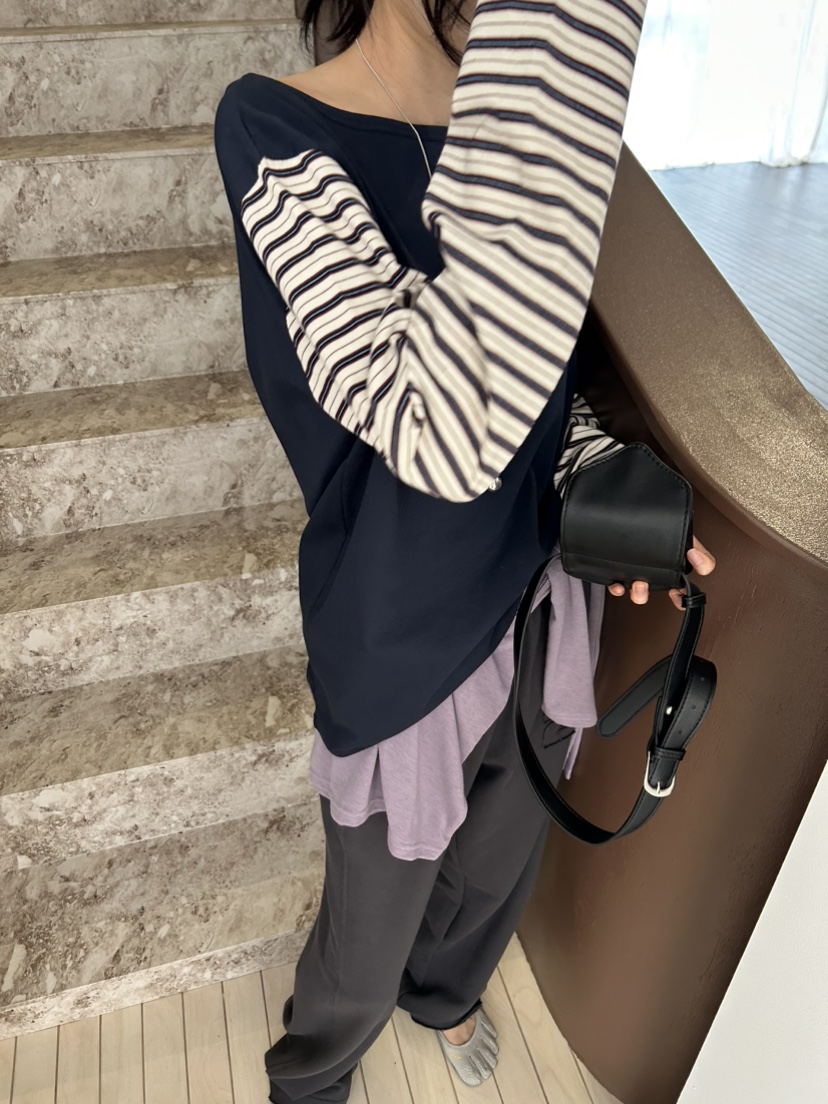 ME MO東大門代購女士新款休閑時尚熱賣推薦人氣26春夏長袖T恤ME MO長袖T恤