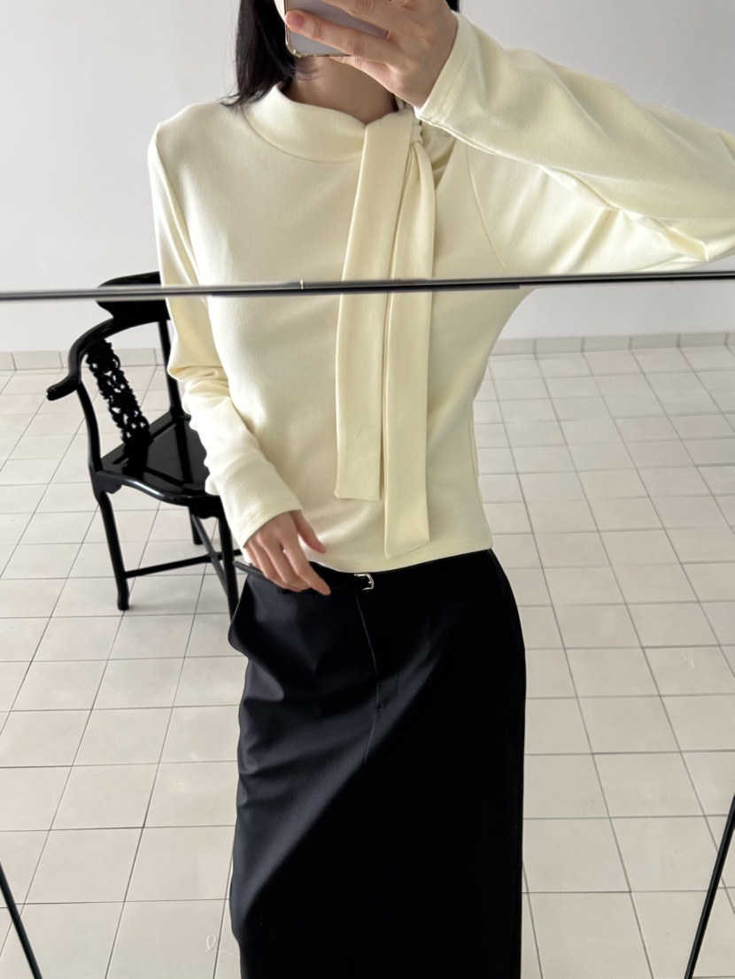 ME MO東大門實拍女裝新款職業時尚休閑26春夏真品長袖T恤ME MO長袖T恤