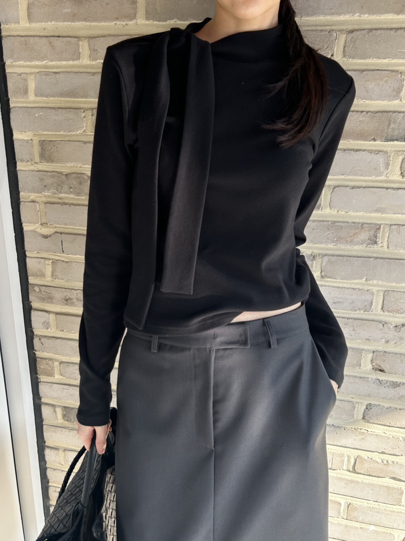 ME MO東大門實拍女裝新款職業時尚休閑26春夏真品長袖T恤ME MO長袖T恤