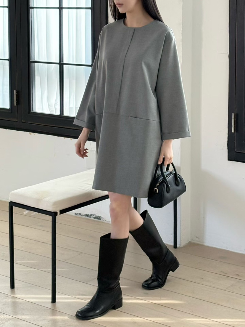 BINUS東大門代購女裝新款26春夏熱賣職業人氣推薦休閑連衣裙BINUS連衣裙