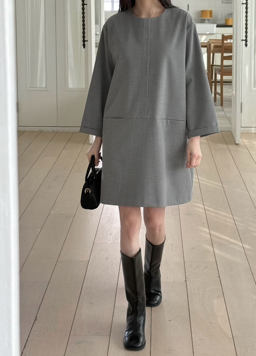 BINUS東大門代購女裝新款26春夏熱賣職業人氣推薦休閑連衣裙BINUS連衣裙圖色2