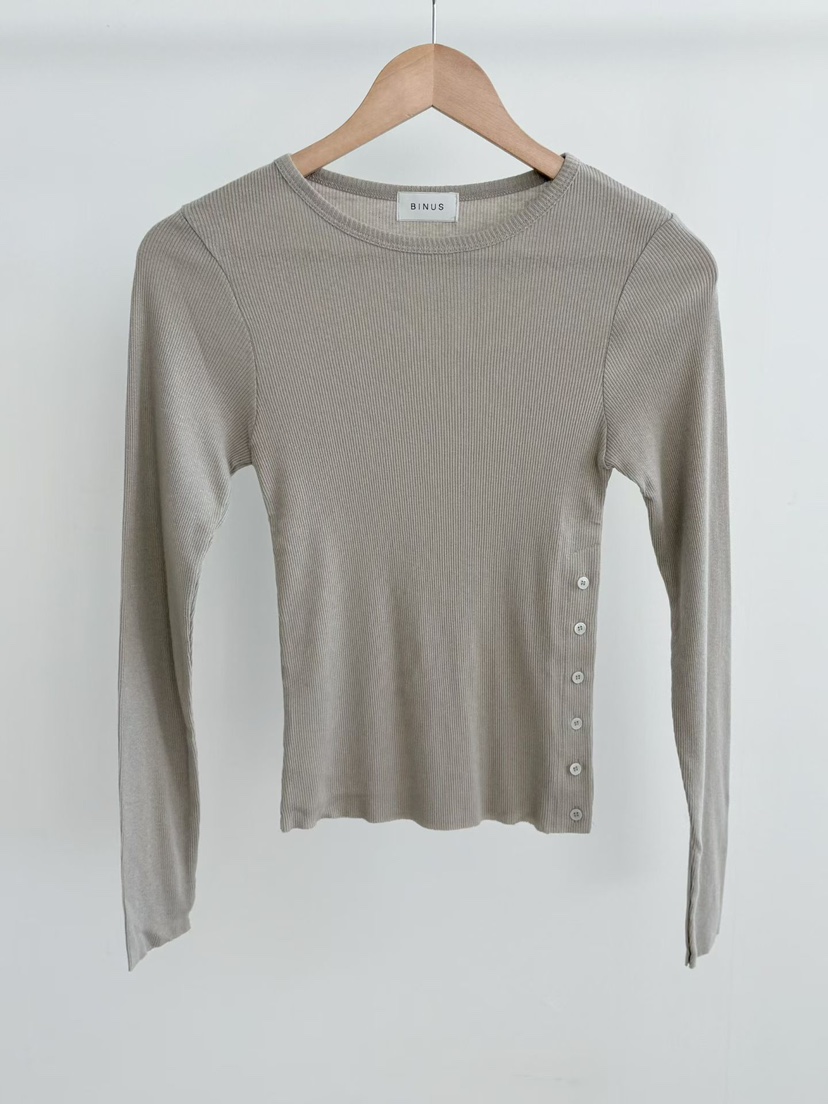 BINUS韓國代購女士新款休閑真品熱賣職業26春夏人氣長袖T恤BINUS長袖T恤圖色1