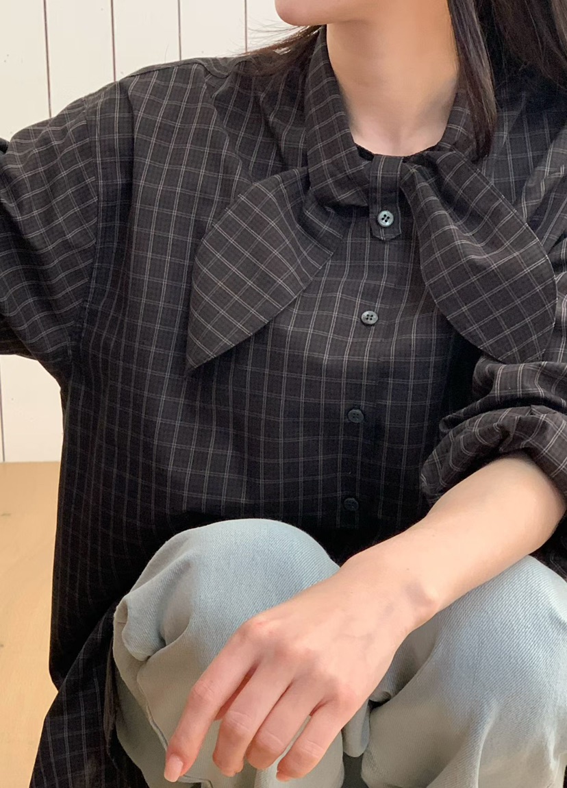 BINUS韓國直郵女裝新款人氣時尚休閑26春夏真品襯衫蕾絲衫BINUS襯衫/蕾絲衫