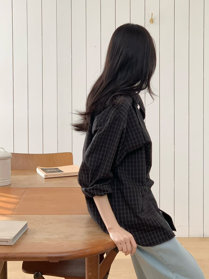 BINUS韓國直郵女裝新款人氣時尚休閑26春夏真品襯衫蕾絲衫BINUS襯衫/蕾絲衫