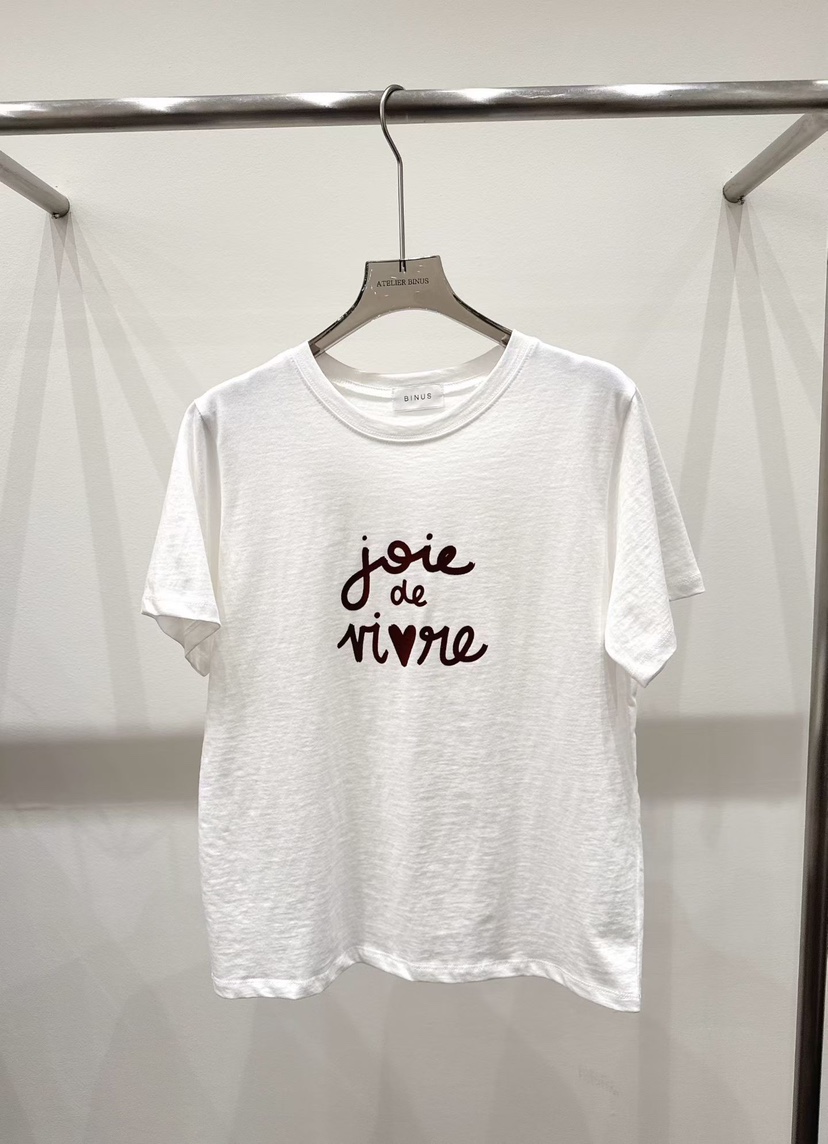 BINUS東大門代購女士新品時尚休閑人氣職業熱賣26春夏T恤BINUST恤圖色1