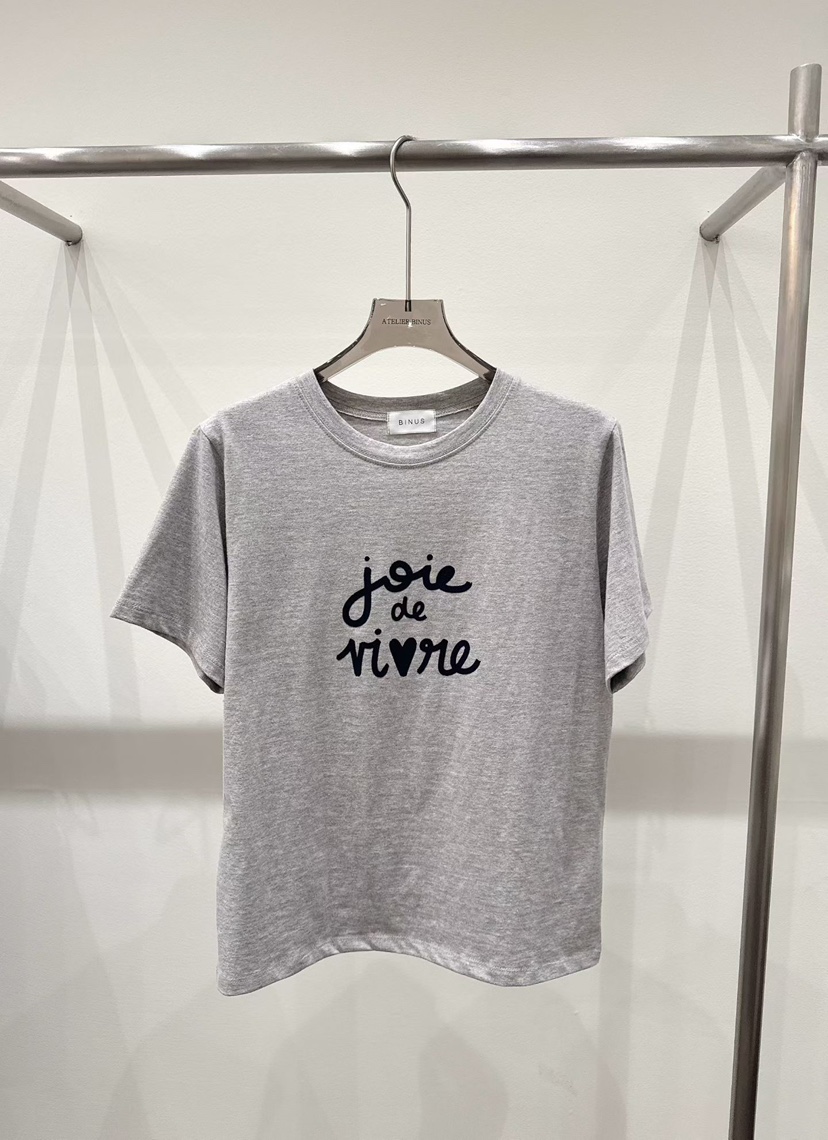 BINUS東大門代購女士新品時尚休閑人氣職業熱賣26春夏T恤BINUST恤圖色3