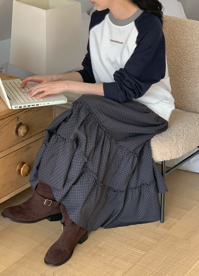 BINUS東大門實拍女裝新款推薦時尚職業休閑26春夏人氣長裙BINUS長裙