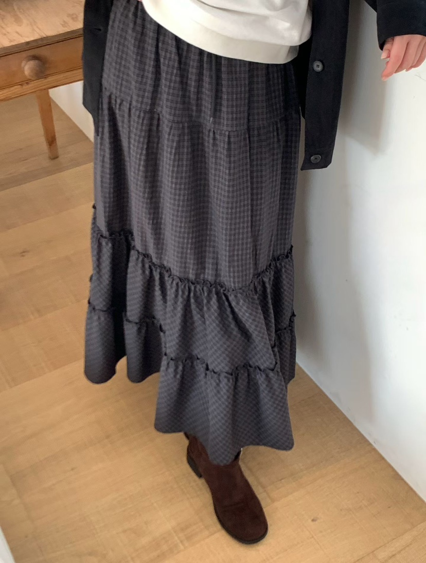 BINUS東大門實拍女裝新款推薦時尚職業休閑26春夏人氣長裙BINUS長裙