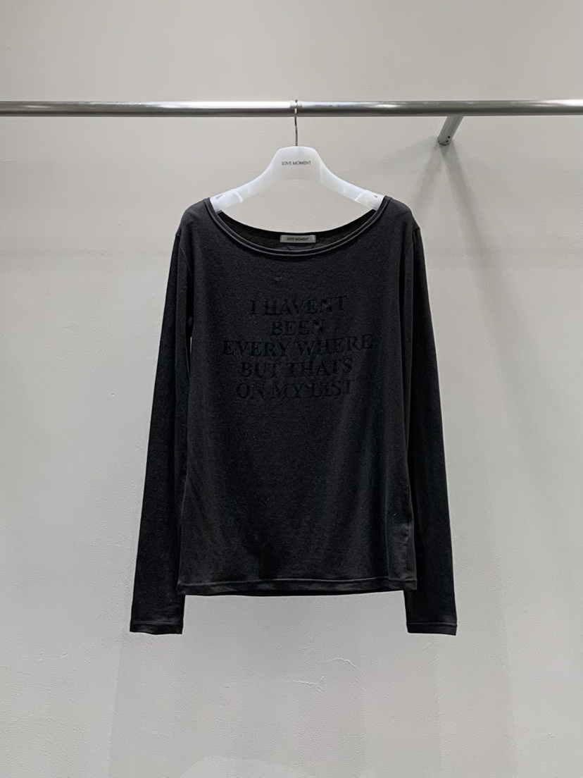 LOVE MOMENT東大門實拍女裝新品熱賣休閑人氣26春夏長袖T恤LOVE MOMENT長袖T恤圖色2