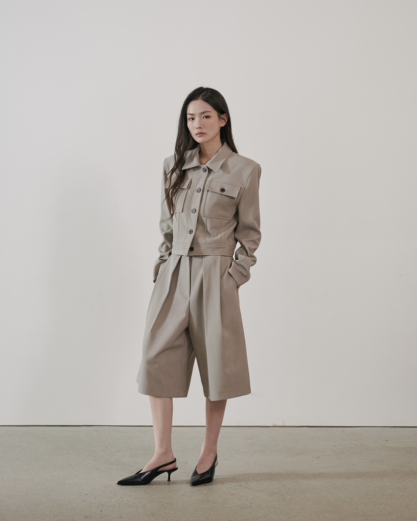 STAGE東大門實拍女士新品推薦熱賣26春夏休閑時尚夾克口袋STAGE夾克