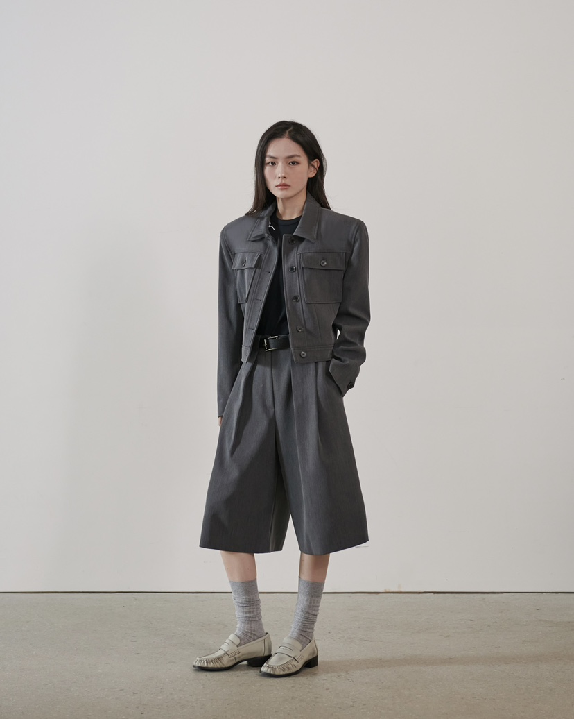 STAGE東大門實拍女士新品推薦熱賣26春夏休閑時尚夾克口袋STAGE夾克