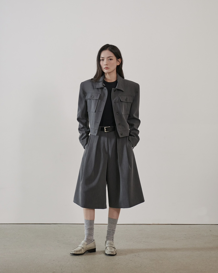 STAGE東大門實拍女士新品推薦熱賣26春夏休閑時尚夾克口袋STAGE夾克