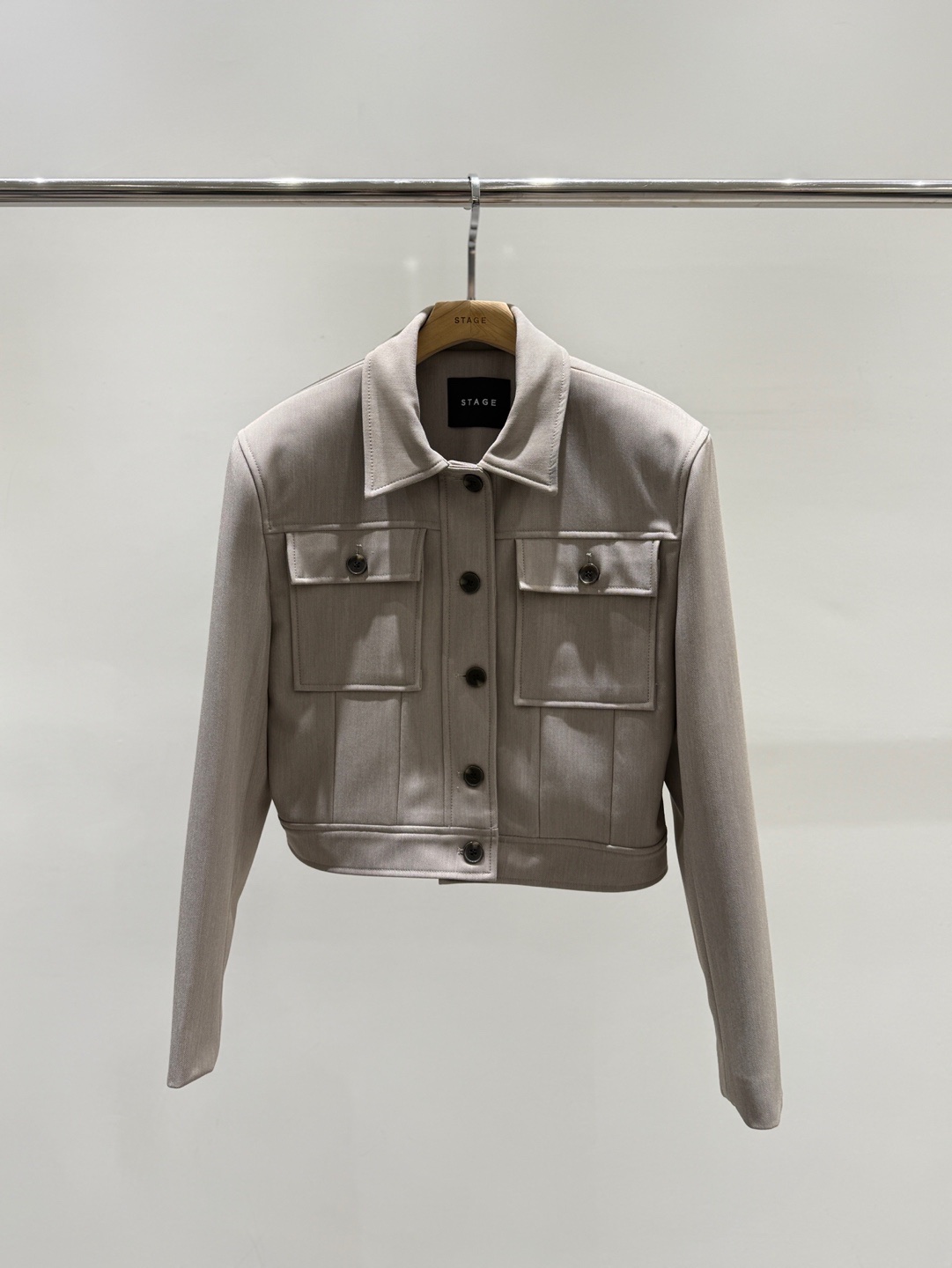 STAGE東大門實拍女士新品推薦熱賣26春夏休閑時尚夾克口袋STAGE夾克圖色1