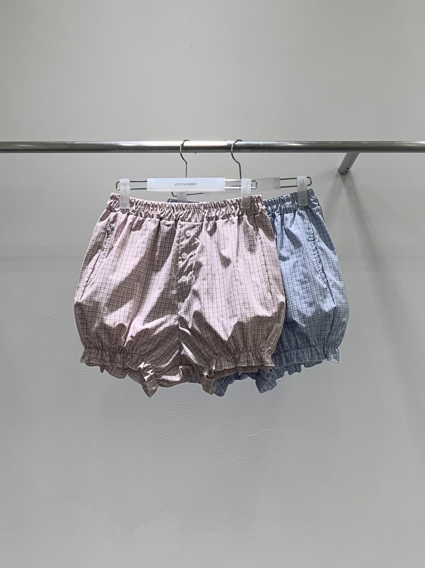 LOVE MOMENT東大門代購女士新款人氣26春夏推薦短褲格子LOVE MOMENT短褲