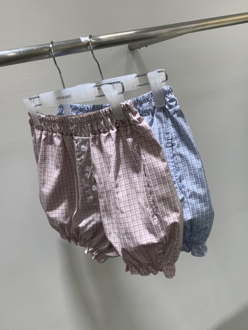 LOVE MOMENT東大門代購女士新款人氣26春夏推薦短褲格子LOVE MOMENT短褲