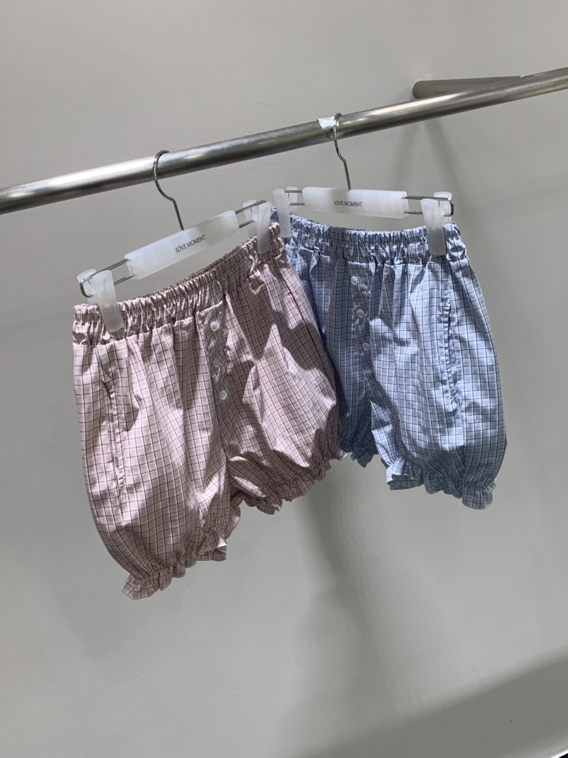 LOVE MOMENT東大門代購女士新款人氣26春夏推薦短褲格子LOVE MOMENT短褲