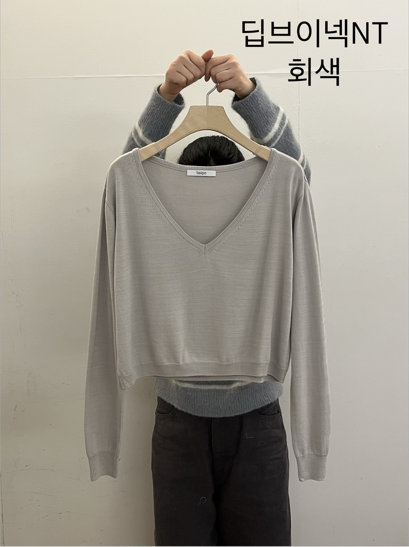 TAUPE韓國代購女裝新款時尚真品推薦26春夏人氣針織衫V領TAUPE針織衫圖色2