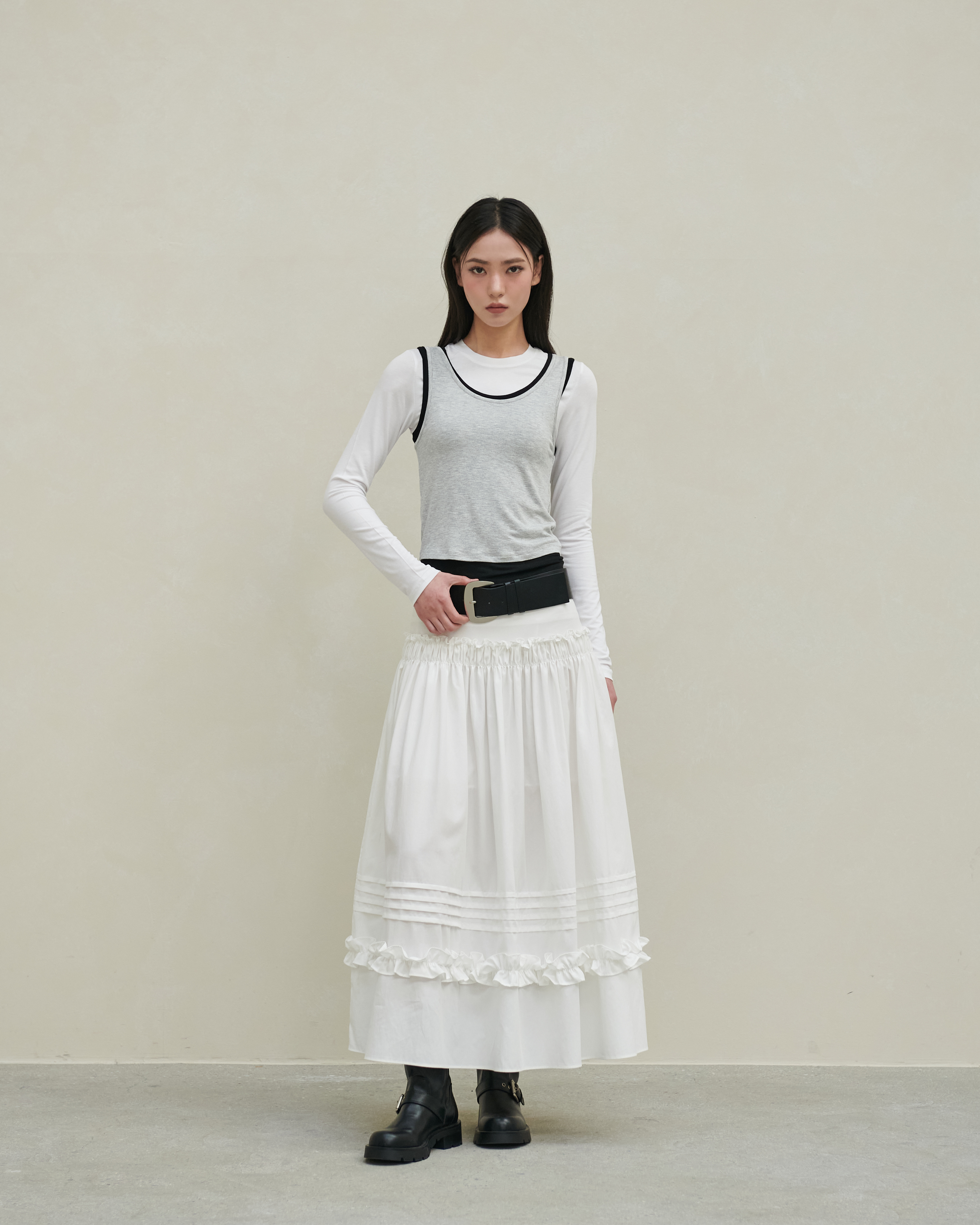 STAGE韓國代購女士新款推薦職業26春夏休閑人氣時尚長袖T恤STAGE長袖T恤