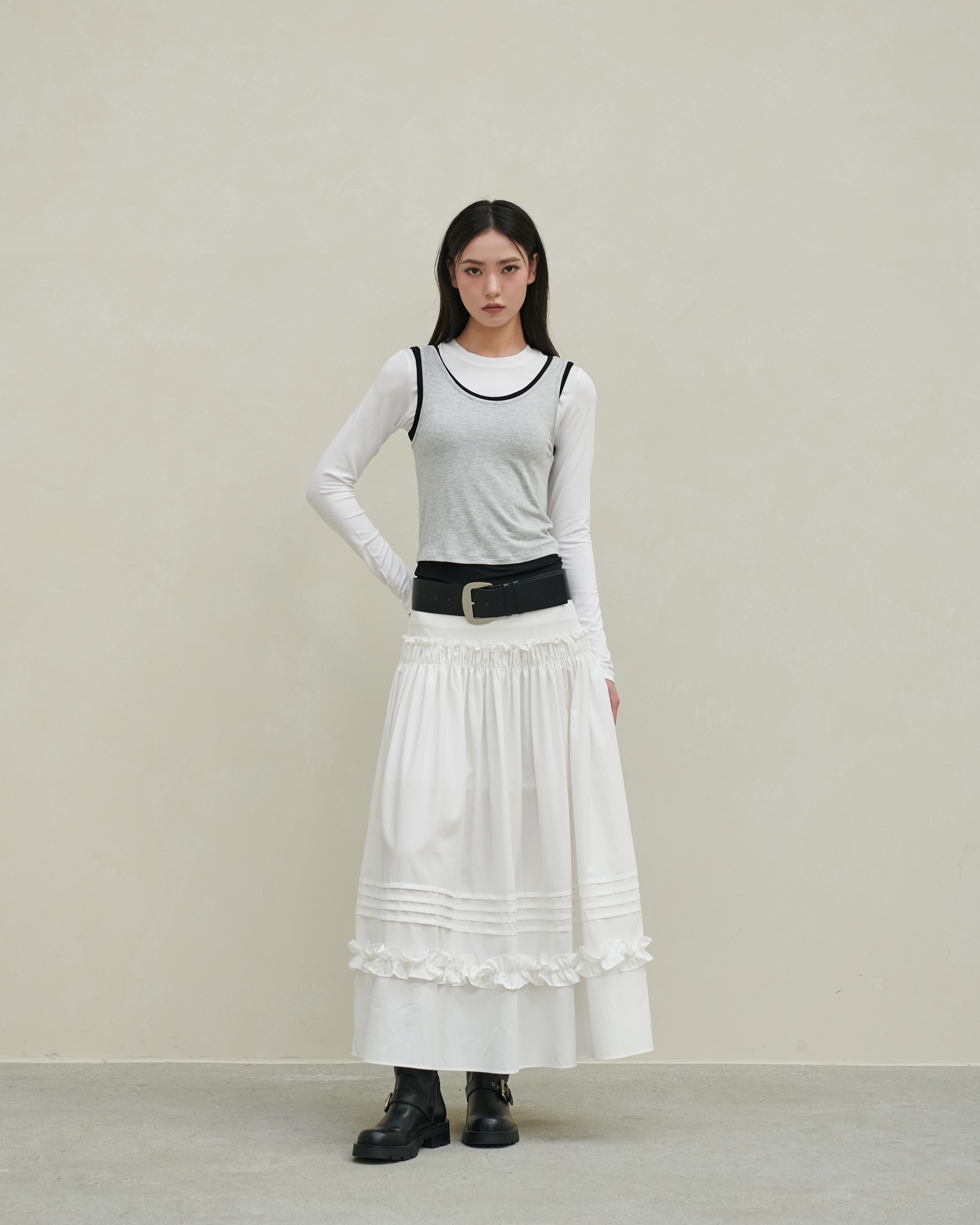 STAGE韓國代購女士新款推薦職業26春夏休閑人氣時尚長袖T恤STAGE長袖T恤