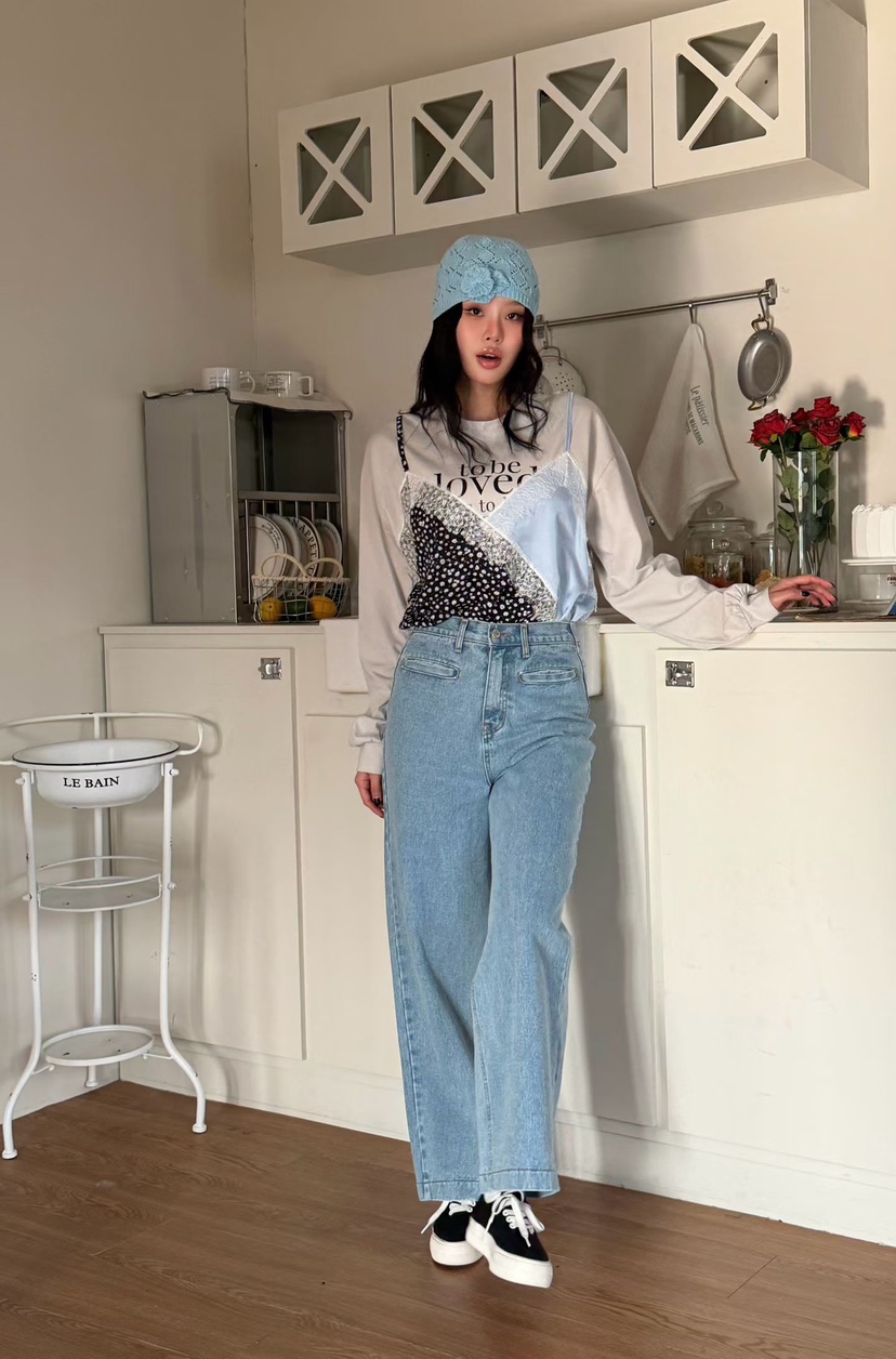 LOVABLE韓國直郵女裝新款推薦休閑時尚職業26春季人氣牛仔褲LOVABLE牛仔褲