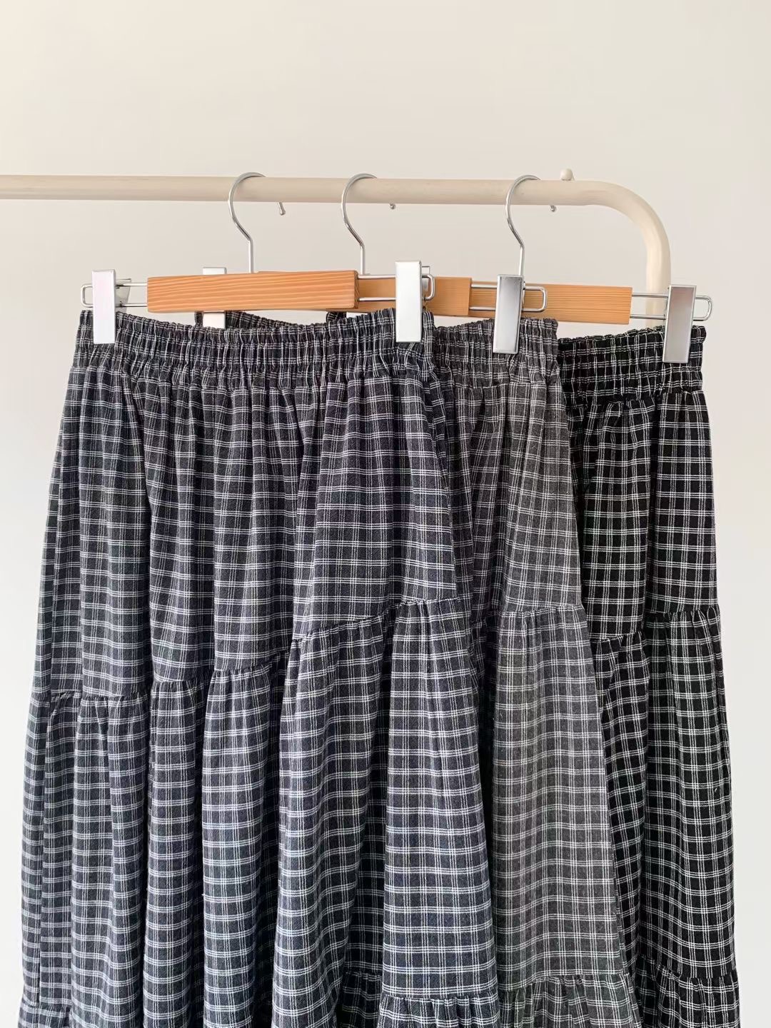 BRAND MARKET-브랜드마켓-T韓國直郵女士新款職業長裙格紋BRAND MARKET-2件起長裙