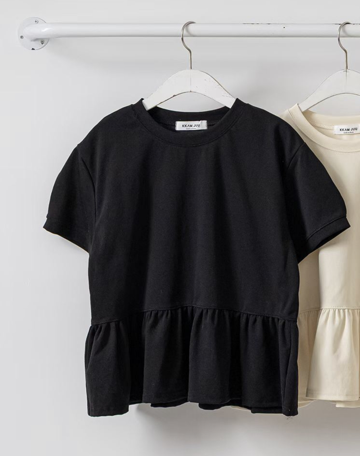 KKANNJUU東大門直郵女士新款熱賣職業休閑時尚推薦T恤柔軟KKAMJUUT恤圖色1