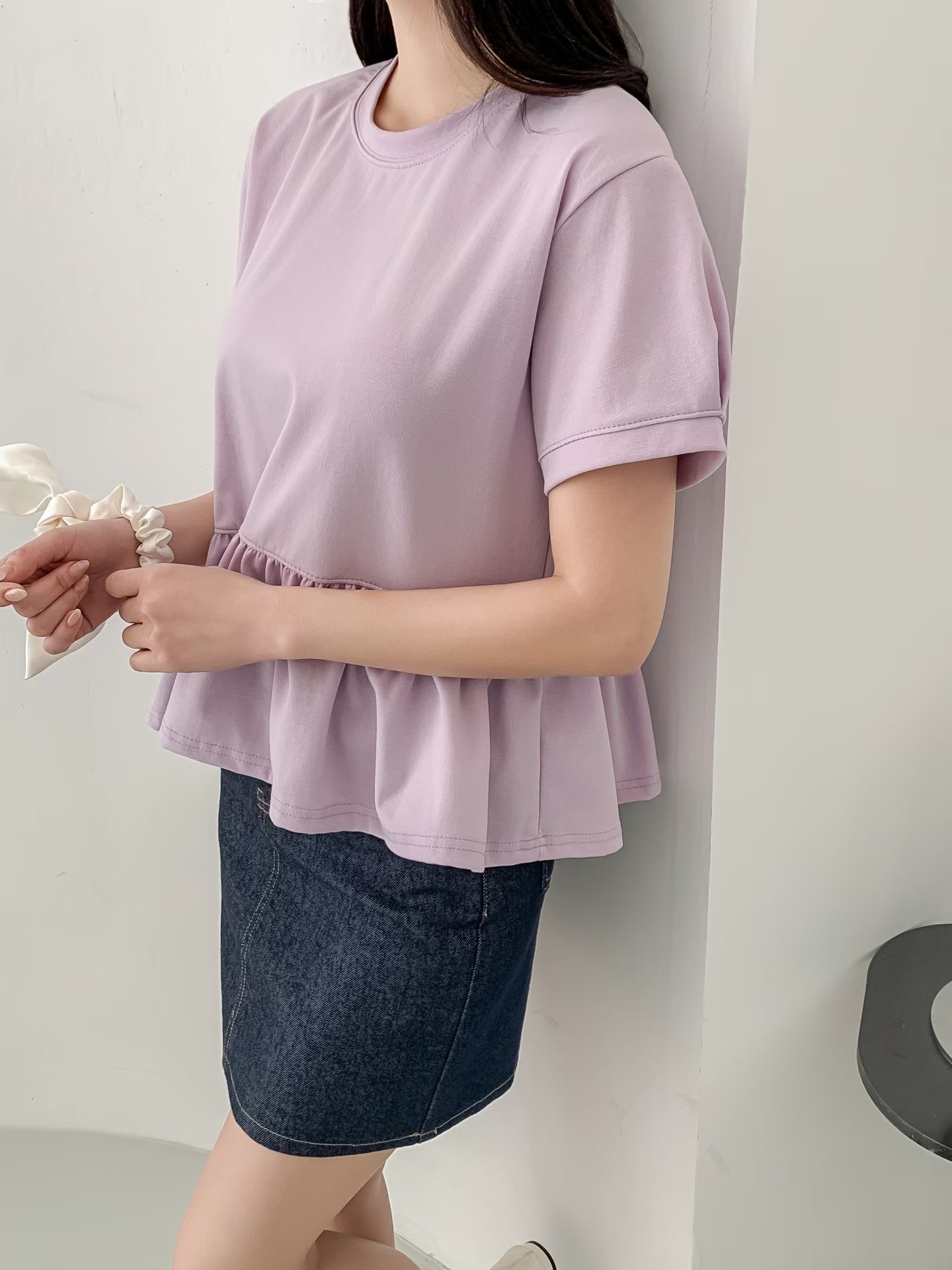 KKANNJUU東大門直郵女士新款熱賣職業休閑時尚推薦T恤柔軟KKAMJUUT恤圖色3