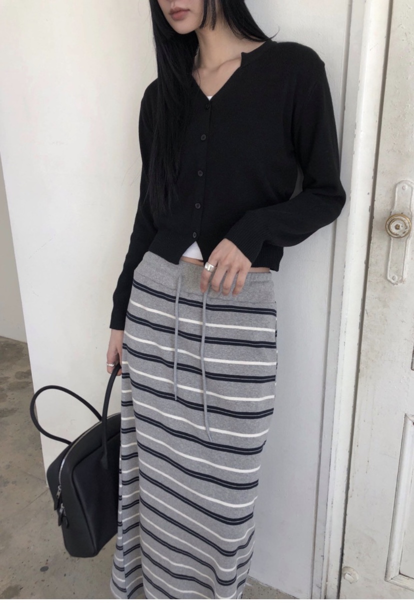 VIVANI東大門直郵女士新品人氣職業時尚推薦休閑長裙條紋VIVANI長裙