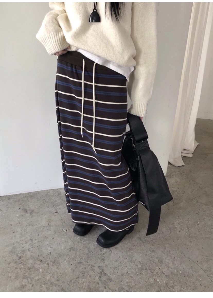 VIVANI東大門直郵女士新品人氣職業時尚推薦休閑長裙條紋VIVANI長裙圖色2