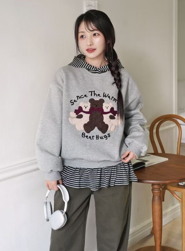 KKANNJUU韓國直郵女裝新品人氣熱賣休閑職業時尚26春季衛衣KKAMJUU衛衣