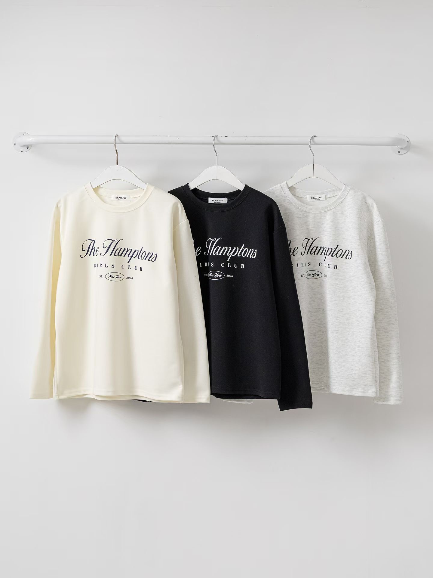 KKANNJUU韓國代購女裝新品時尚熱賣26春季職業推薦長袖T恤KKAMJUU長袖T恤