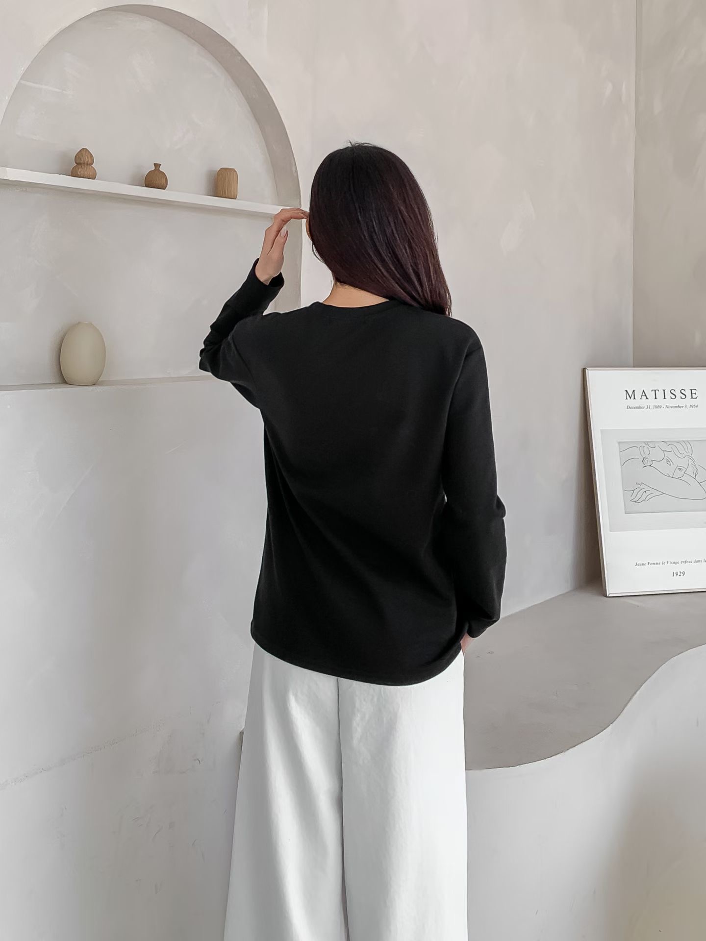 KKANNJUU韓國代購女裝新品時尚熱賣26春季職業推薦長袖T恤KKAMJUU長袖T恤