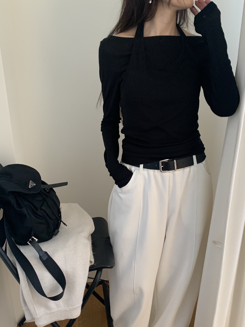 LOGARDEN東大門直郵女裝新品人氣職業推薦時尚休閑褲系帶LO GARDEN休閑褲