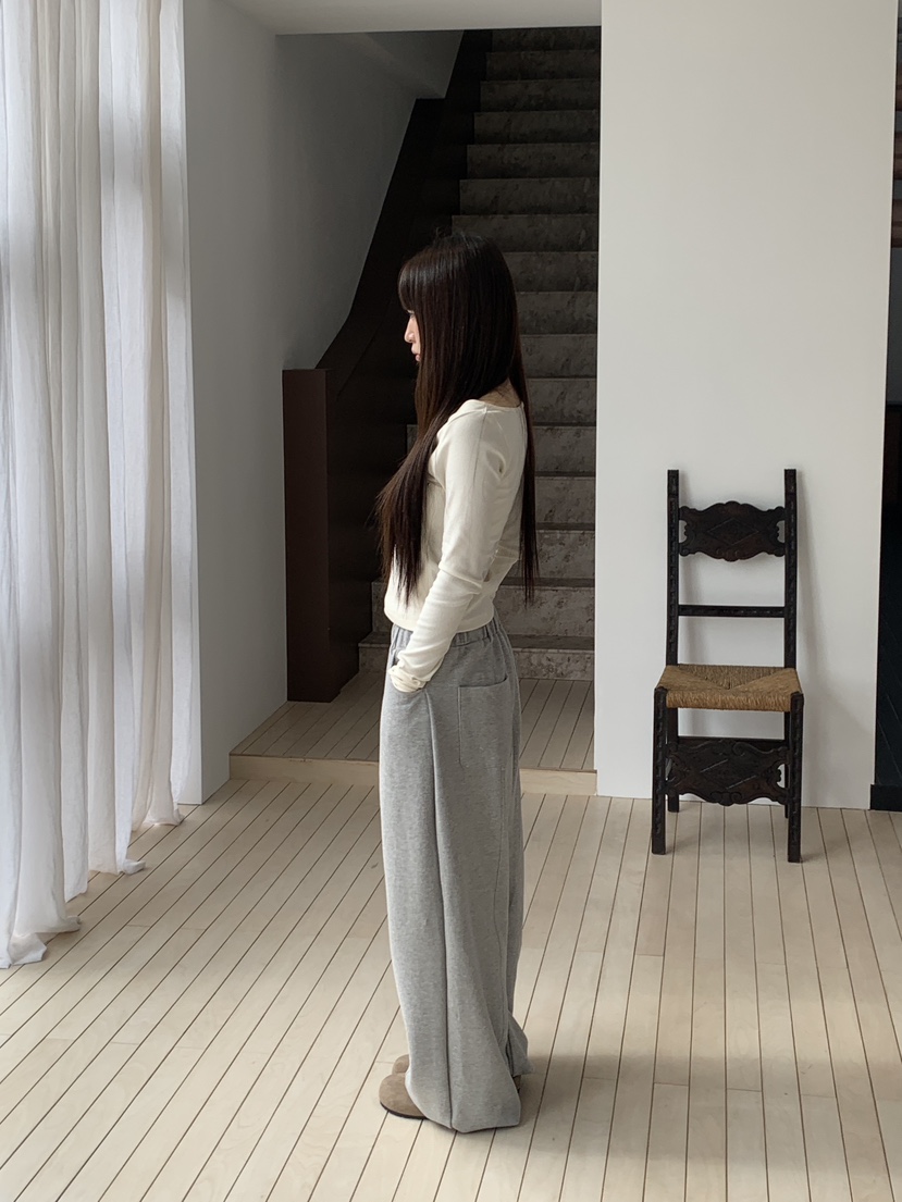 LOGARDEN東大門直郵女裝新品人氣職業推薦時尚休閑褲系帶LO GARDEN休閑褲