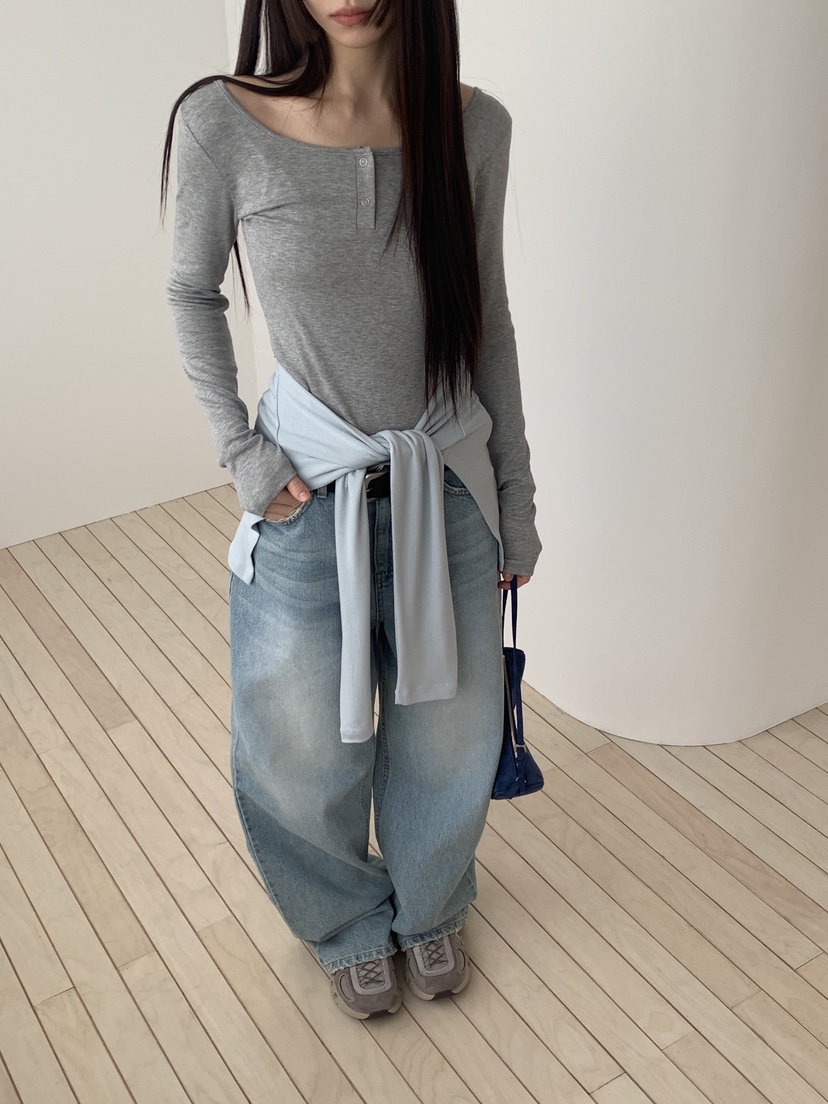 LOGARDEN韓國代購女士新款推薦休閑真品人氣時尚職業長袖T恤LO GARDEN長袖T恤