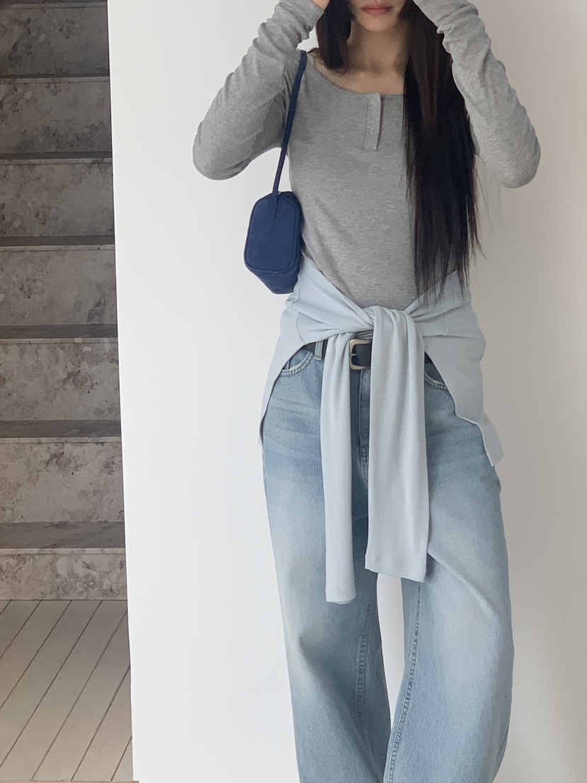 LOGARDEN韓國代購女士新款推薦休閑真品人氣時尚職業長袖T恤LO GARDEN長袖T恤圖色2