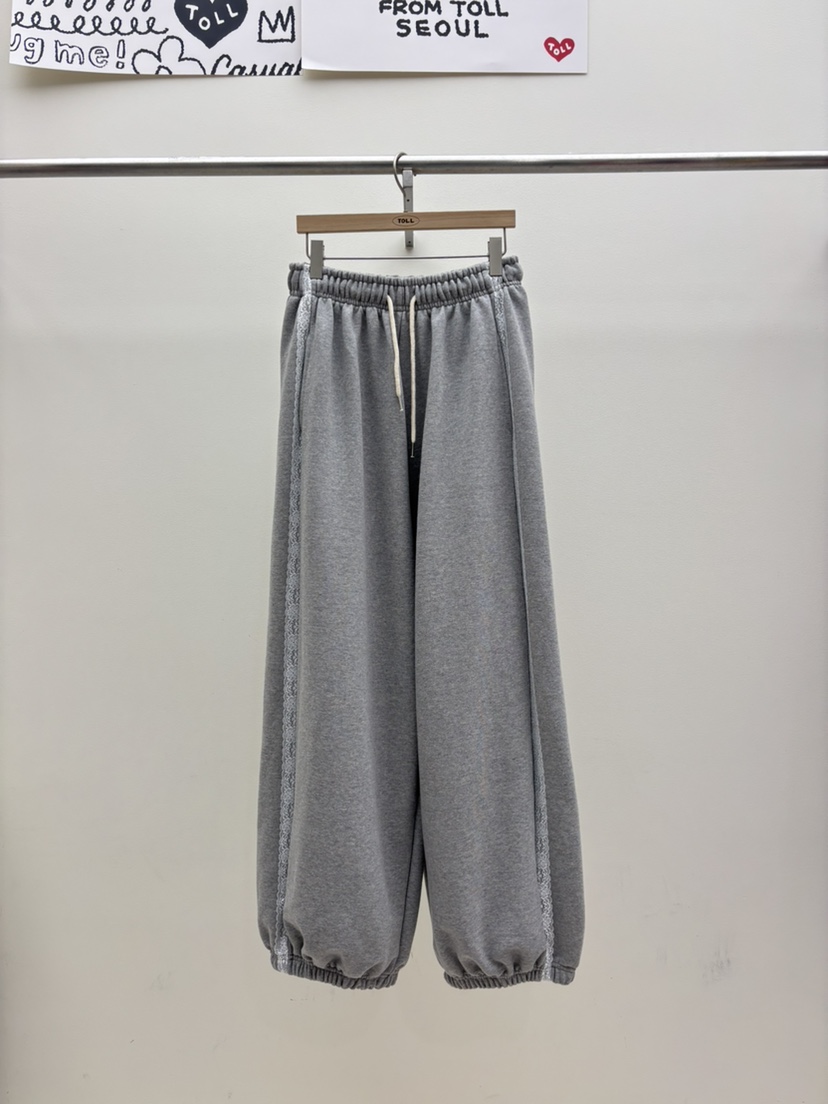 TOLL韓國代購女士新款熱賣26春夏時尚人氣真品休閑褲腰帶TOLL休閑褲圖色1