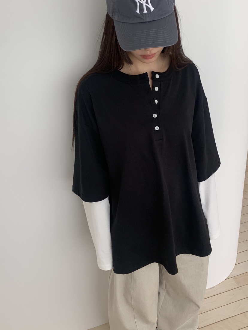 LOGARDEN東大門代購女裝新品時尚人氣休閑熱賣推薦長袖T恤LO GARDEN長袖T恤圖色1