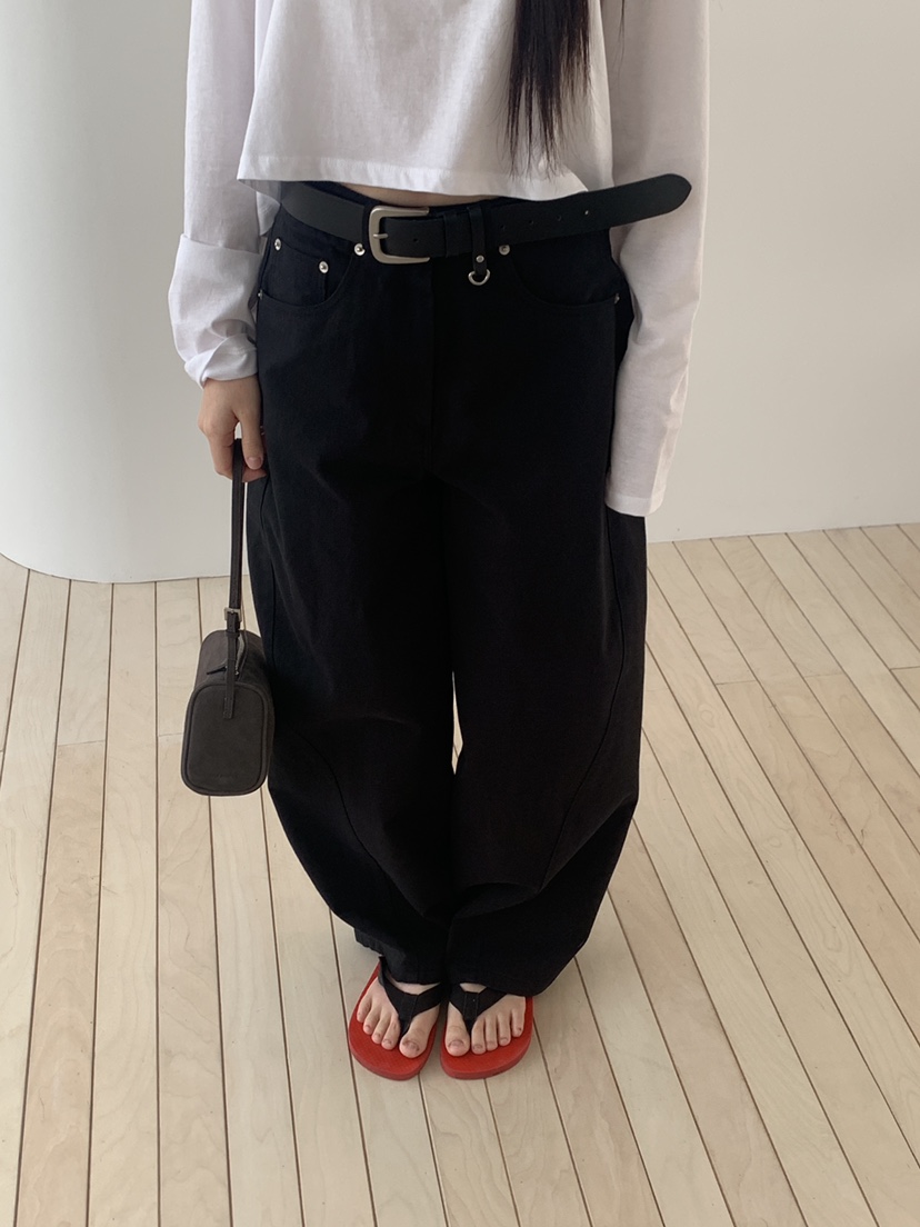 LOGARDEN韓國直郵女裝新款推薦人氣休閑時尚休閑褲不含腰帶LO GARDEN休閑褲圖色2