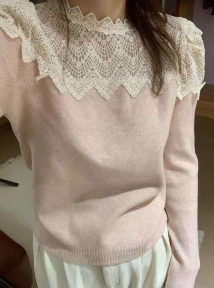 BLING BLING-S/RICO韓國代購女士新品職業時尚針織衫蕾絲BLING BLING-S/RICO針織衫