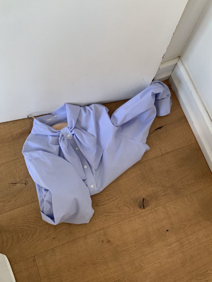 MARE東大門實拍女裝新款休閑人氣時尚真品襯衫蕾絲衫系帶MARE襯衫/蕾絲衫