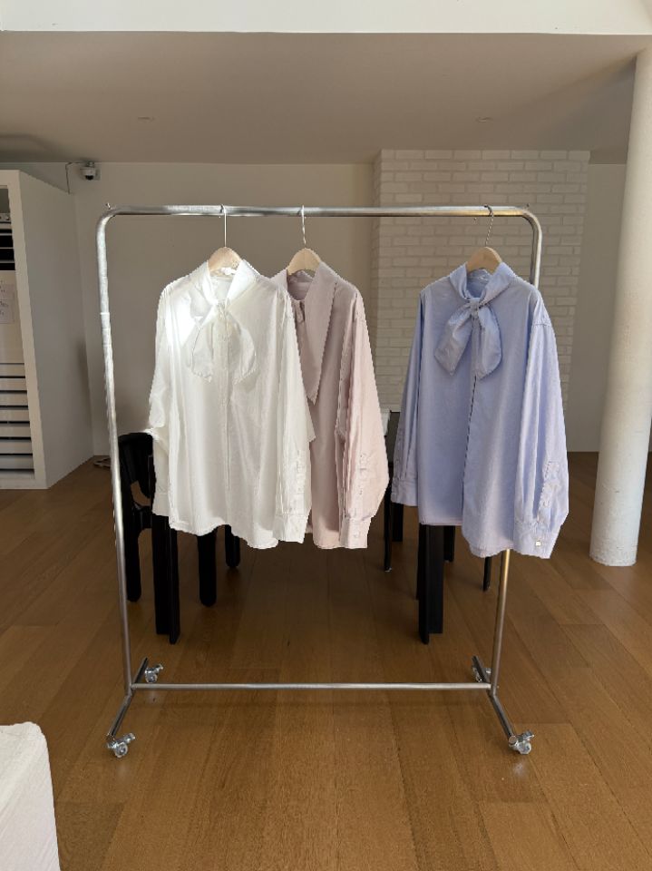 MARE東大門實拍女裝新款休閑人氣時尚真品襯衫蕾絲衫系帶MARE襯衫/蕾絲衫