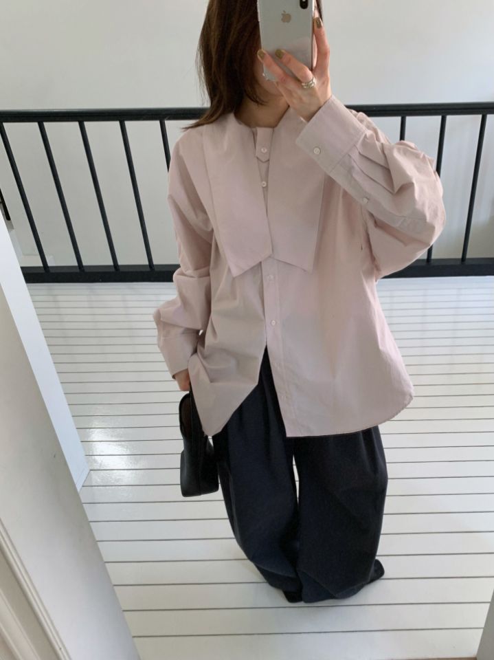 MARE東大門實拍女裝新款休閑人氣時尚真品襯衫蕾絲衫系帶MARE襯衫/蕾絲衫圖色2