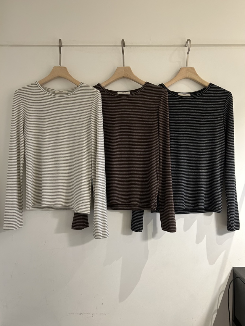 NOTICE東大門實拍女裝新款推薦人氣真品熱賣26春夏長袖T恤NOTICE長袖T恤