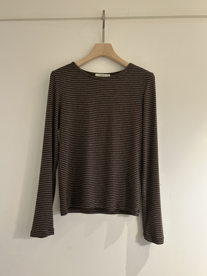 NOTICE東大門實拍女裝新款推薦人氣真品熱賣26春夏長袖T恤NOTICE長袖T恤圖色2
