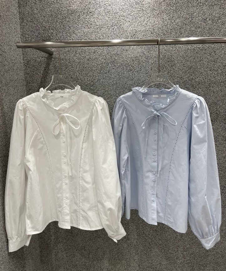 UNA/THE MAY東大門實拍女裝新款職業休閑時尚襯衫蕾絲衫THEMAY/UNA襯衫/蕾絲衫圖色2左二色