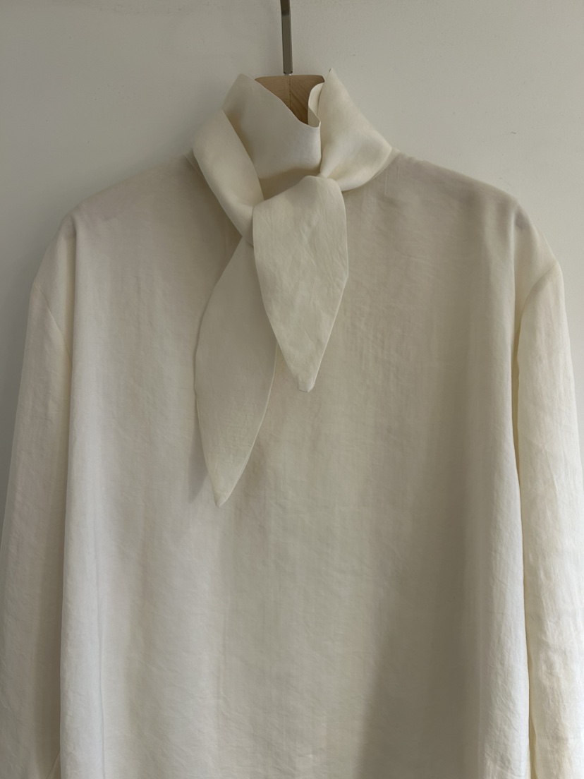 NOTICE東大門實拍女士新品職業人氣熱賣26春夏襯衫蕾絲衫系帶NOTICE襯衫/蕾絲衫